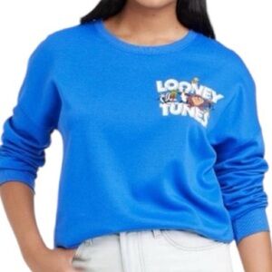 blue Warner Bros. Looney Tunes graphic crewneck sweatshirt